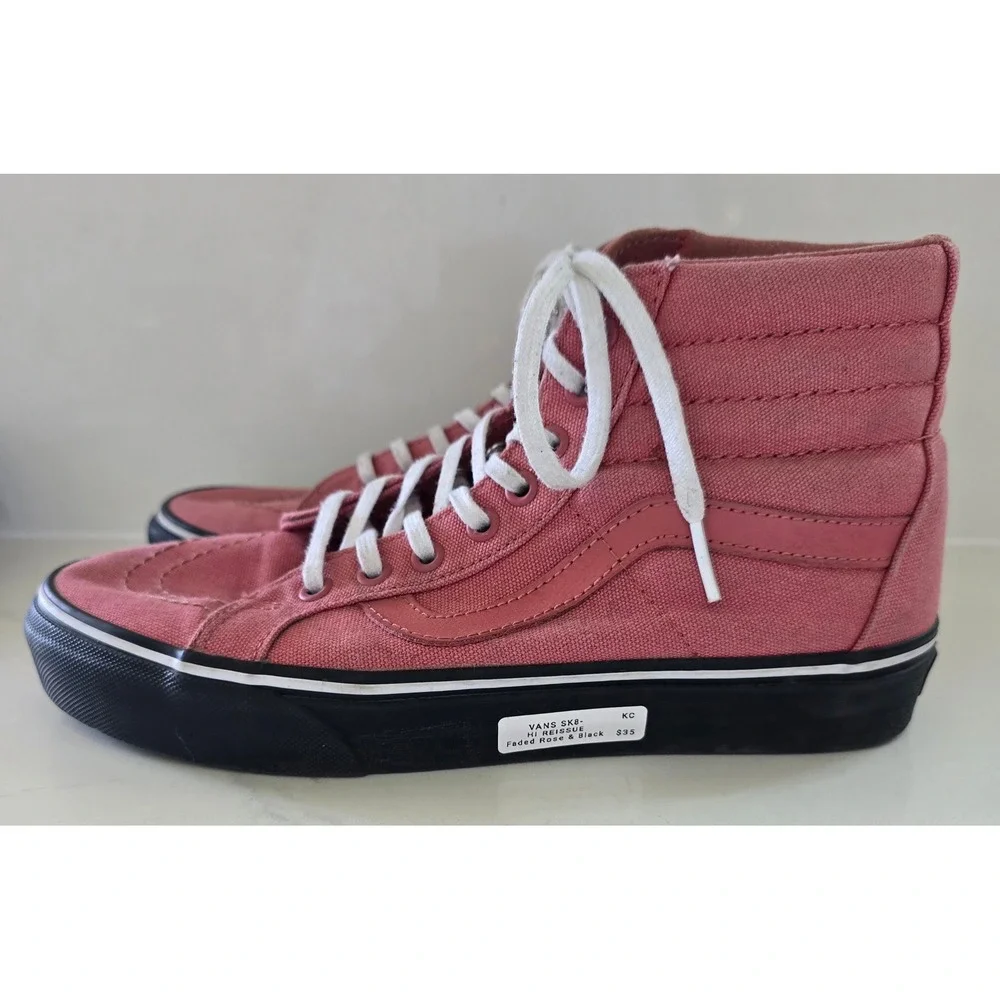 Vans Sk8-Hi Reissue Faded Rose Black High‎ Top Sneakers Mens 7.5 Womens 9